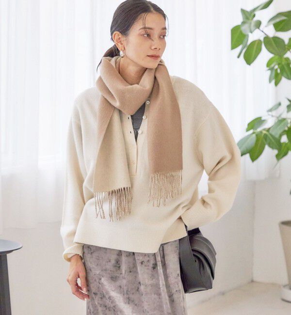 SHIPS for women「カシミヤ リバーシブル マフラー」|マフラー|