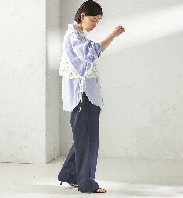 SHIPS for women「〈手洗い可 / 撥水加工〉サイド ポケット 裾 ドロスト パンツ」|その他|