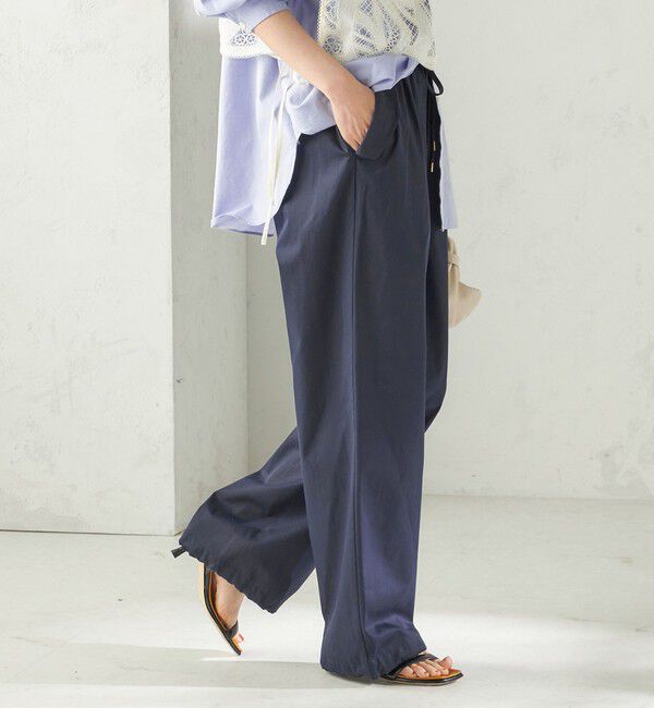 SHIPS for women「〈手洗い可 / 撥水加工〉サイド ポケット 裾 ドロスト パンツ」|その他|