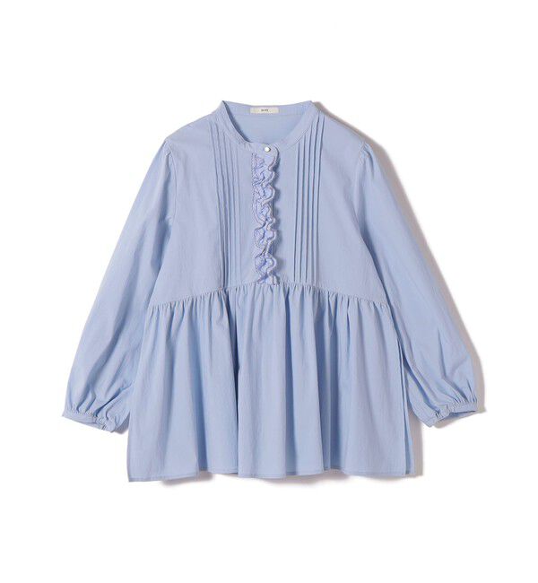 SHIPS for women「《予約》【WEB限定】〈手洗い可能〉フリル 刺繍 ペプラム ブラウス」|シャツ・ブラウス|