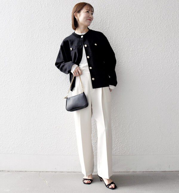 SHIPS any「《予約》SHIPS any:〈手洗い可能〉クルーネック ニット ジャケット カーディガン」|カーディガン|