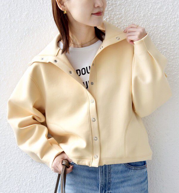 SHIPS for women「《予約》【WEB限定】〈手洗い可能〉裾 ドロスト ダンボール スナップ ボタン カーディガン」|カーディガン|クリアイエロー