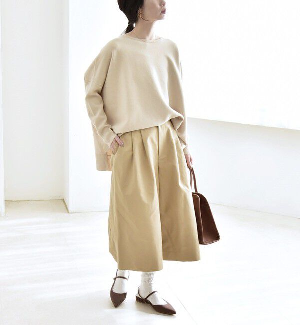 quaranciel「《予約》quaranciel:〈洗濯機可能〉タック キュロット パンツ」|キュロット|