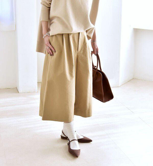 quaranciel「《予約》quaranciel:〈洗濯機可能〉タック キュロット パンツ」|キュロット|
