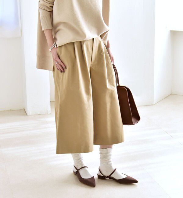 quaranciel「《予約》quaranciel:〈洗濯機可能〉タック キュロット パンツ」|キュロット|