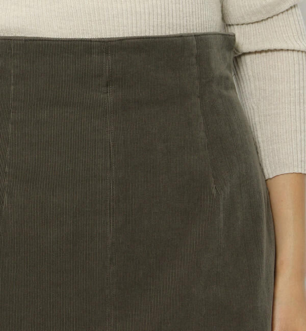 GALERIE VIE「コットンコーデュロイ Iラインスカート」|タイト|