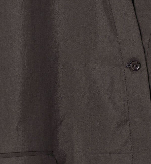 DES PRES「コットンシルクタイプライター ケープライクジャケット」|ノーカラージャケット|