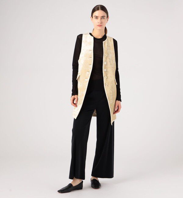 DES PRES「コットンレーヨンベルベット ミドルジレ」|ベスト・ジレ|