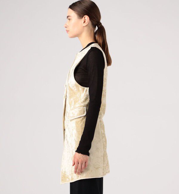 DES PRES「コットンレーヨンベルベット ミドルジレ」|ベスト・ジレ|