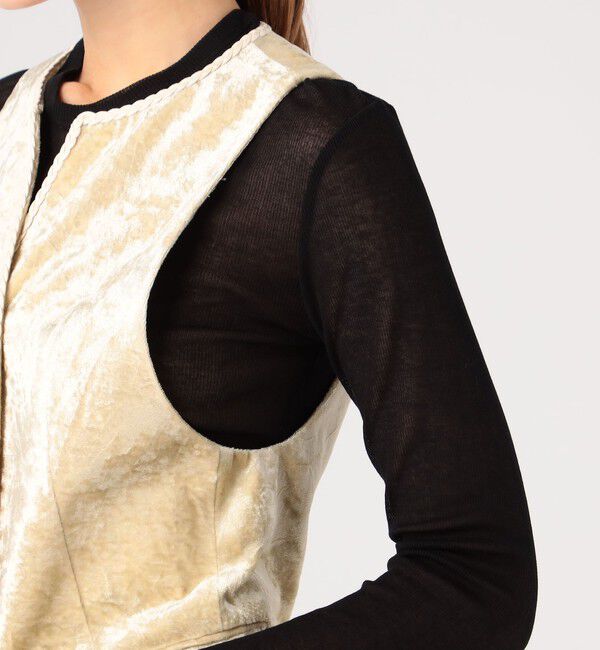 DES PRES「コットンレーヨンベルベット ミドルジレ」|ベスト・ジレ|