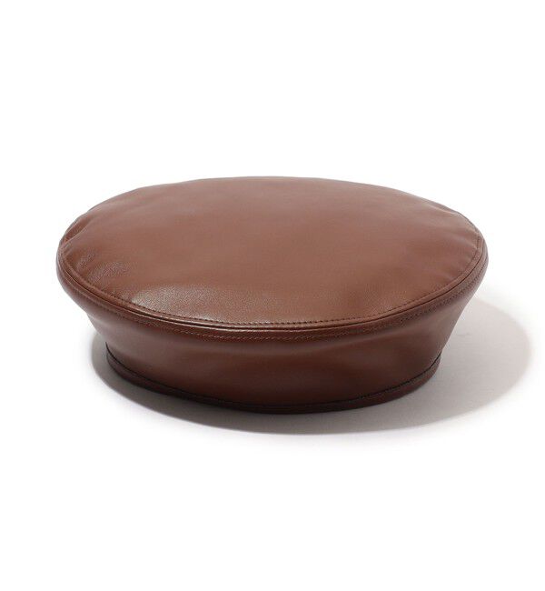 TOMORROWLAND GOODS「FERRUCCIO VECCHI レザーライクベレー帽」|ハンチング・ベレー帽|47 ブラウン