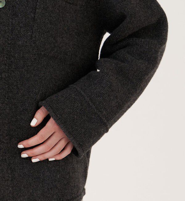 GALERIE VIE「ファインウール シャツカラー オーバーカーディガン」|カーディガン|