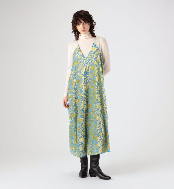 DES PRES「コスモスオパールプリント ボリュームフレアワンピース」|ワンピース|