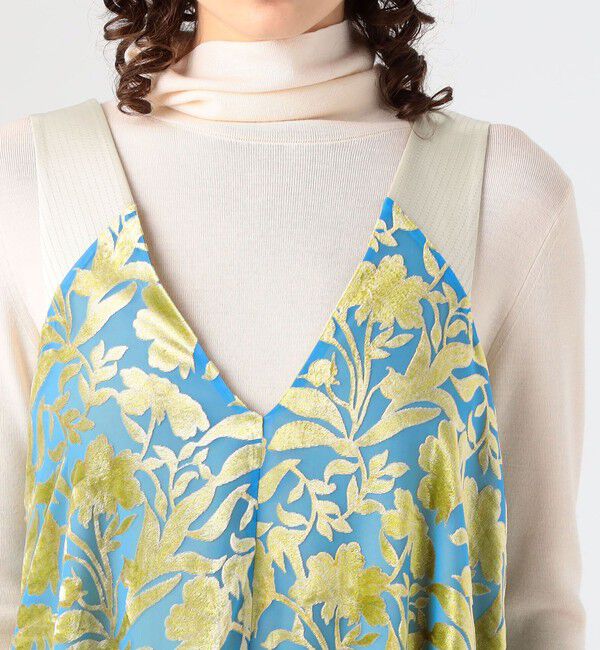 DES PRES「コスモスオパールプリント ボリュームフレアワンピース」|ワンピース|