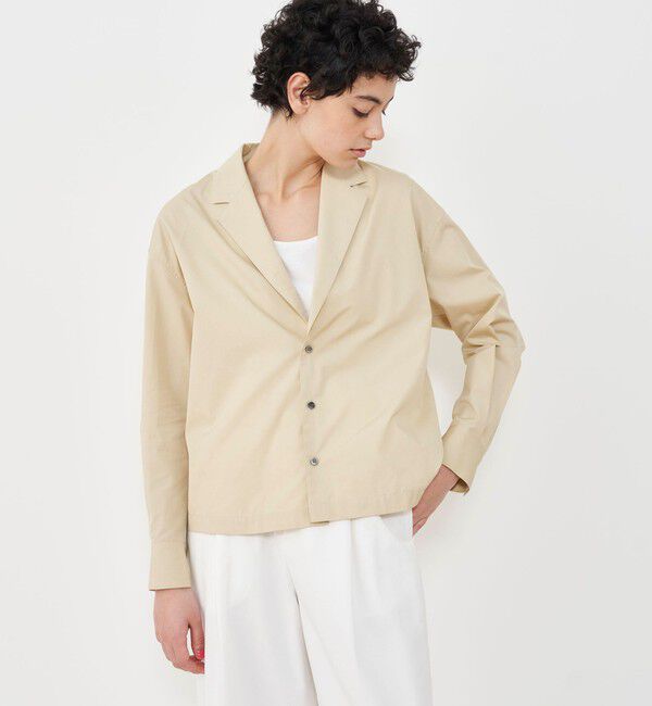 GALERIE VIE「コットンブロード シャツジャケット」|テーラードジャケット|