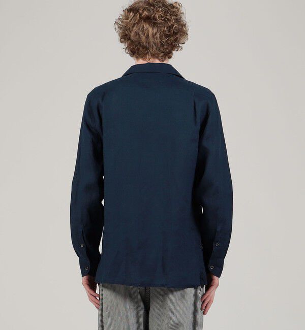 TOMORROWLAND MENS「アイリッシュリネン ダブルポケット オープンカラーシャツ」|シャツ・ブラウス|