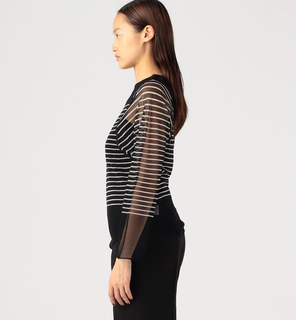 DES PRES「レーヨンナイロンシアー ボートネックプルオーバー」|ニット・セーター|