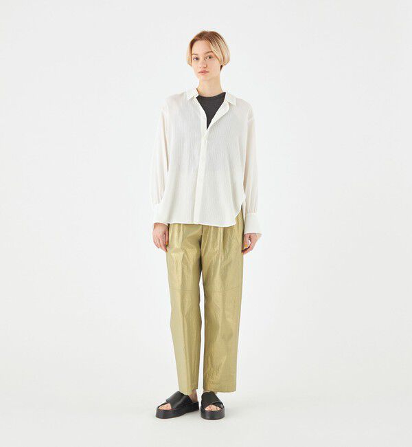 MACPHEE「ホイルプリント タックテーパードパンツ」|その他|