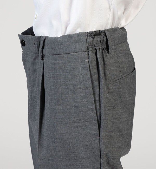 TOMORROWLAND MENS「Super120'sウールポリエステル 1プリーツイージースラックス」|スラックス|