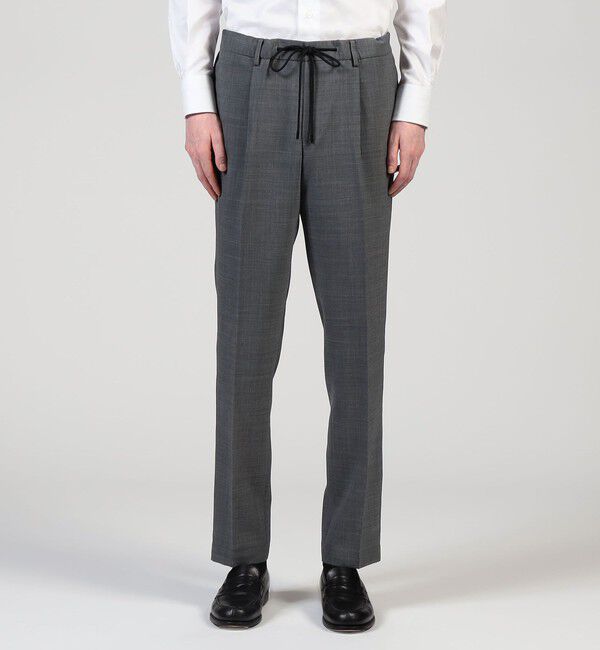 TOMORROWLAND MENS「Super120'sウールポリエステル 1プリーツイージースラックス」|スラックス|