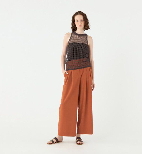 Ballsey「ポリエステルツイル ２タックスラックスパンツ」|スラックス|