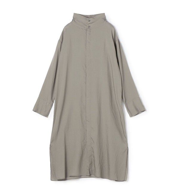 GALERIE VIE「セルロースシルクブロード  ハイネックロングシャツ」|ワンピース|17 チャコールグレー