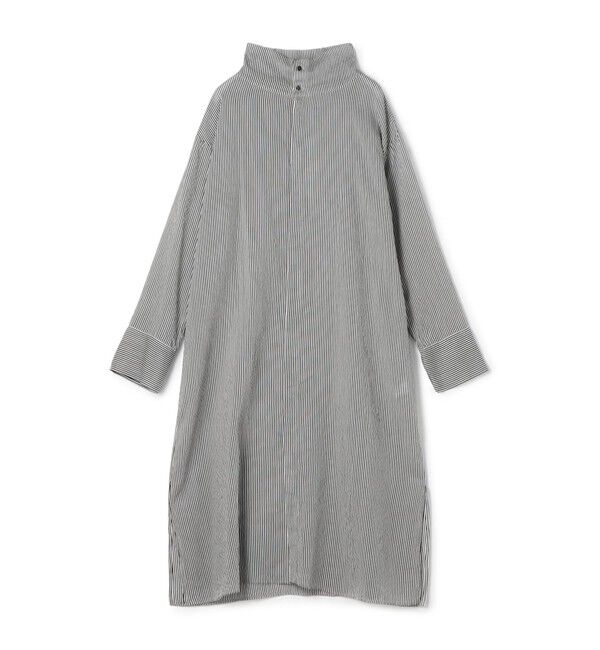 GALERIE VIE「セルロースシルクブロード  ハイネックロングシャツ」|ワンピース|18 ブラック系