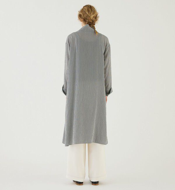 GALERIE VIE「セルロースシルクブロード  ハイネックロングシャツ」|ワンピース|