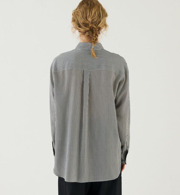 GALERIE VIE「セルロースシルクブロード カラーシャツ」|シャツ・ブラウス|