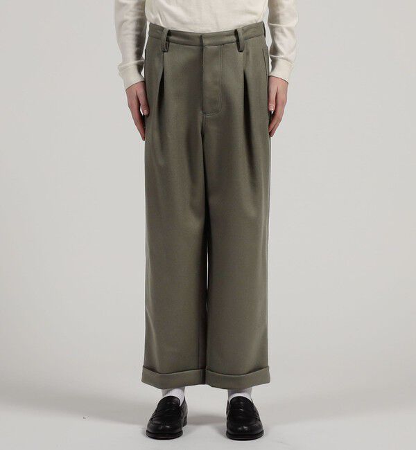 TOMORROWLAND MENS「ウールメルトン 1タック ペグトップ パンツ」|その他|