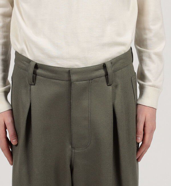 TOMORROWLAND MENS「ウールメルトン 1タック ペグトップ パンツ」|その他|