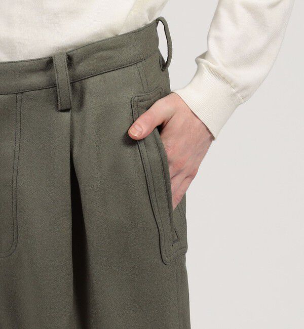 TOMORROWLAND MENS「ウールメルトン 1タック ペグトップ パンツ」|その他|