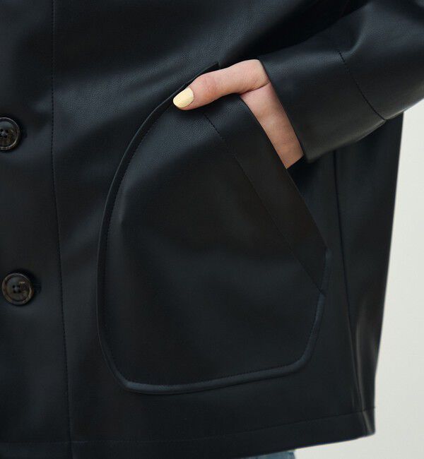 MACPHEE「レザーライク カバーオール」|ブルゾン・スタジャン|