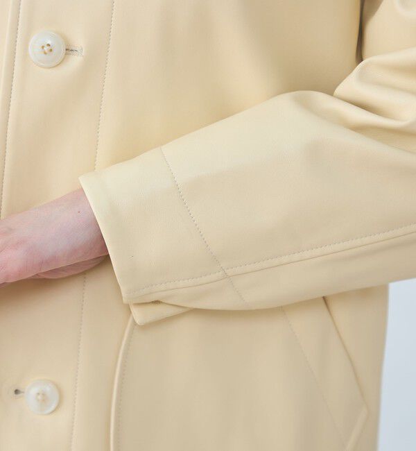 MACPHEE「レザーライク カバーオール」|ブルゾン・スタジャン|