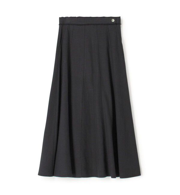 GALERIE VIE「リブコンビフレンチリネン Aラインマキシスカート」|フレア|67 ダークブルー