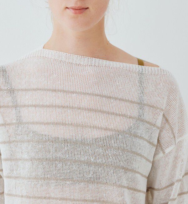 GALERIE VIE「リネンコード バスクプルオーバーニット」|ニット・セーター|