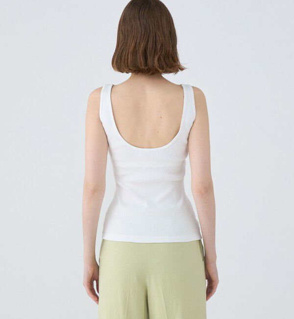 MACPHEE「コットンリブ カップ付きタンクトップ」|タンクトップ|