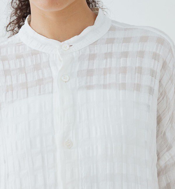 GALERIE VIE「シアーチェック ドロップショルダーシャツワンピース」|ワンピース|