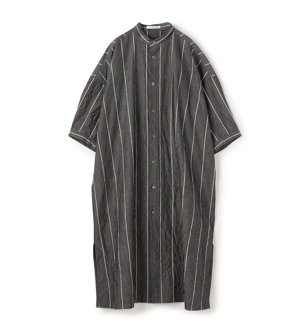 GALERIE VIE「 ワッシャーブロード ドロップショルダーシャツワンピース」|ワンピース|18 ブラック系