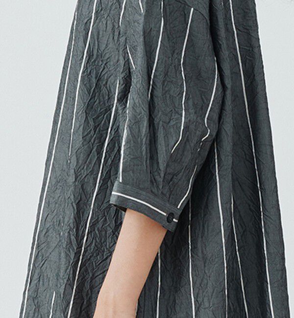 GALERIE VIE「 ワッシャーブロード ドロップショルダーシャツワンピース」|ワンピース|