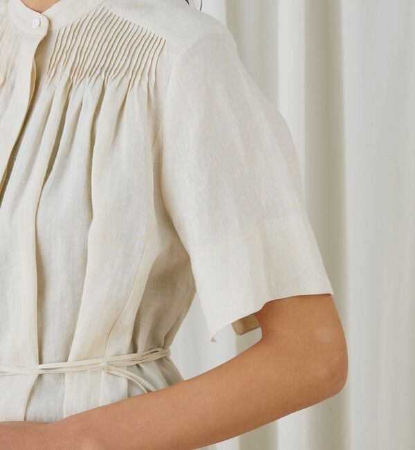 DES PRES「スパークリネン アシンメトリーヘムブラウス」|シャツ・ブラウス|