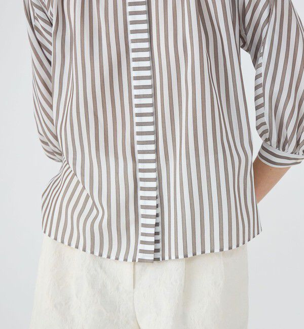 TOMORROWLAND collection「トラックストライプ ヨークスリーブブラウス」|シャツ・ブラウス|