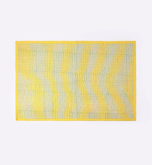 TOMORROWLAND HOME「ブロックプリントキルト マルチカバー  S」|ブランケット|