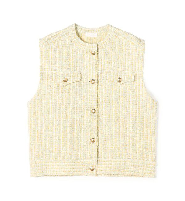 Ballsey「ミックスツイード ショートベスト」|ベスト・ジレ|44 ベージュ系