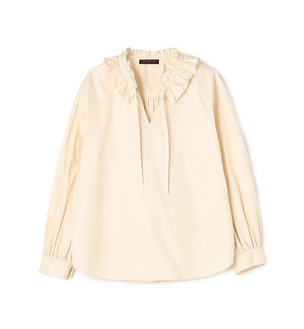 TOMORROWLAND collection「ライトモールスキン ラッフルブラウス」|シャツ・ブラウス|41 ライトベージュ