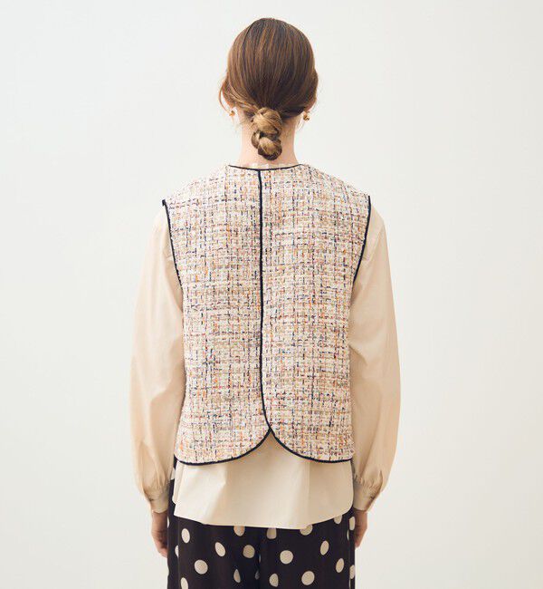 TOMORROWLAND collection「ホロウファンシーツイード トリミングジレ」|ベスト・ジレ|