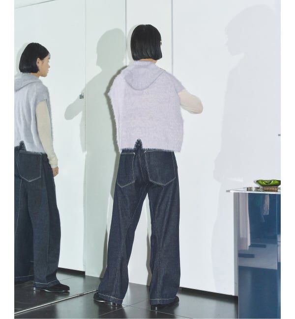  「SAYAKA DAVIS SHAGGY HOODIE VEST VKT65-WS：ニットベスト」|ベスト・ジレ|