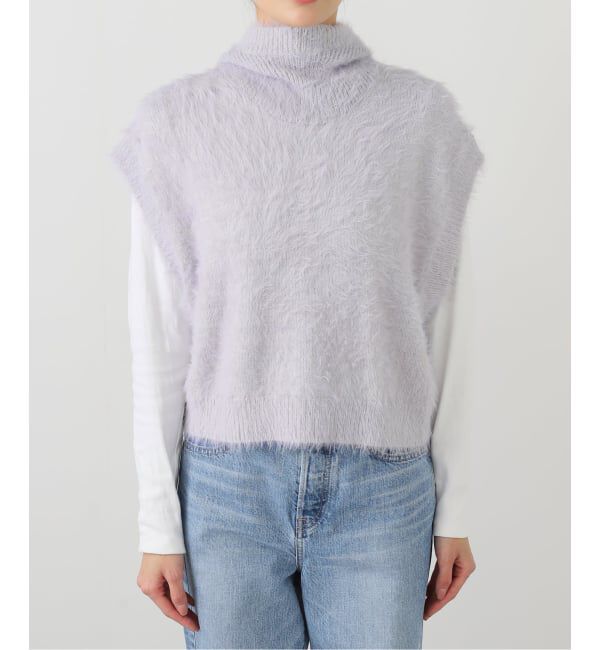  「SAYAKA DAVIS SHAGGY HOODIE VEST VKT65-WS：ニットベスト」|ベスト・ジレ|