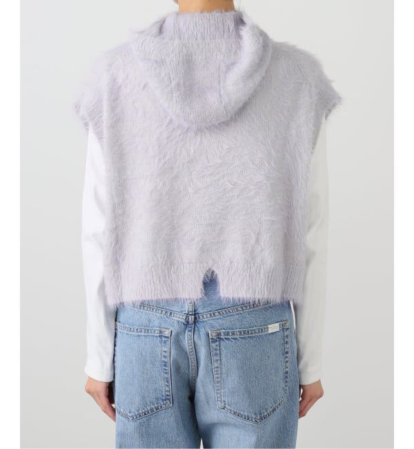  「SAYAKA DAVIS SHAGGY HOODIE VEST VKT65-WS：ニットベスト」|ベスト・ジレ|