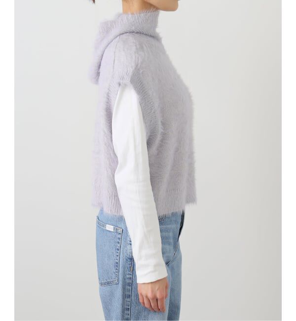  「SAYAKA DAVIS SHAGGY HOODIE VEST VKT65-WS：ニットベスト」|ベスト・ジレ|